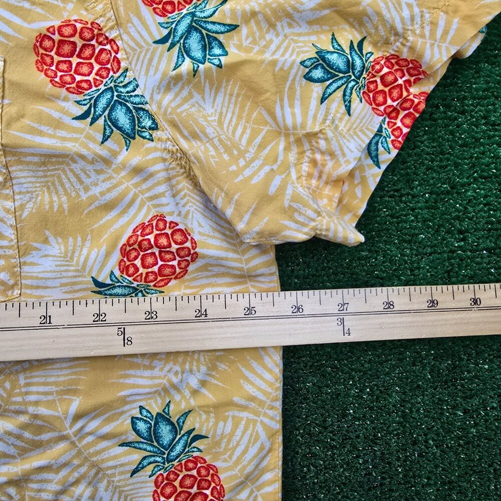 Margaritaville Shirt Mens XL/2XL Yellow Pineapple AOP Button Up Hawaiian Summer - Picture 4 of 8